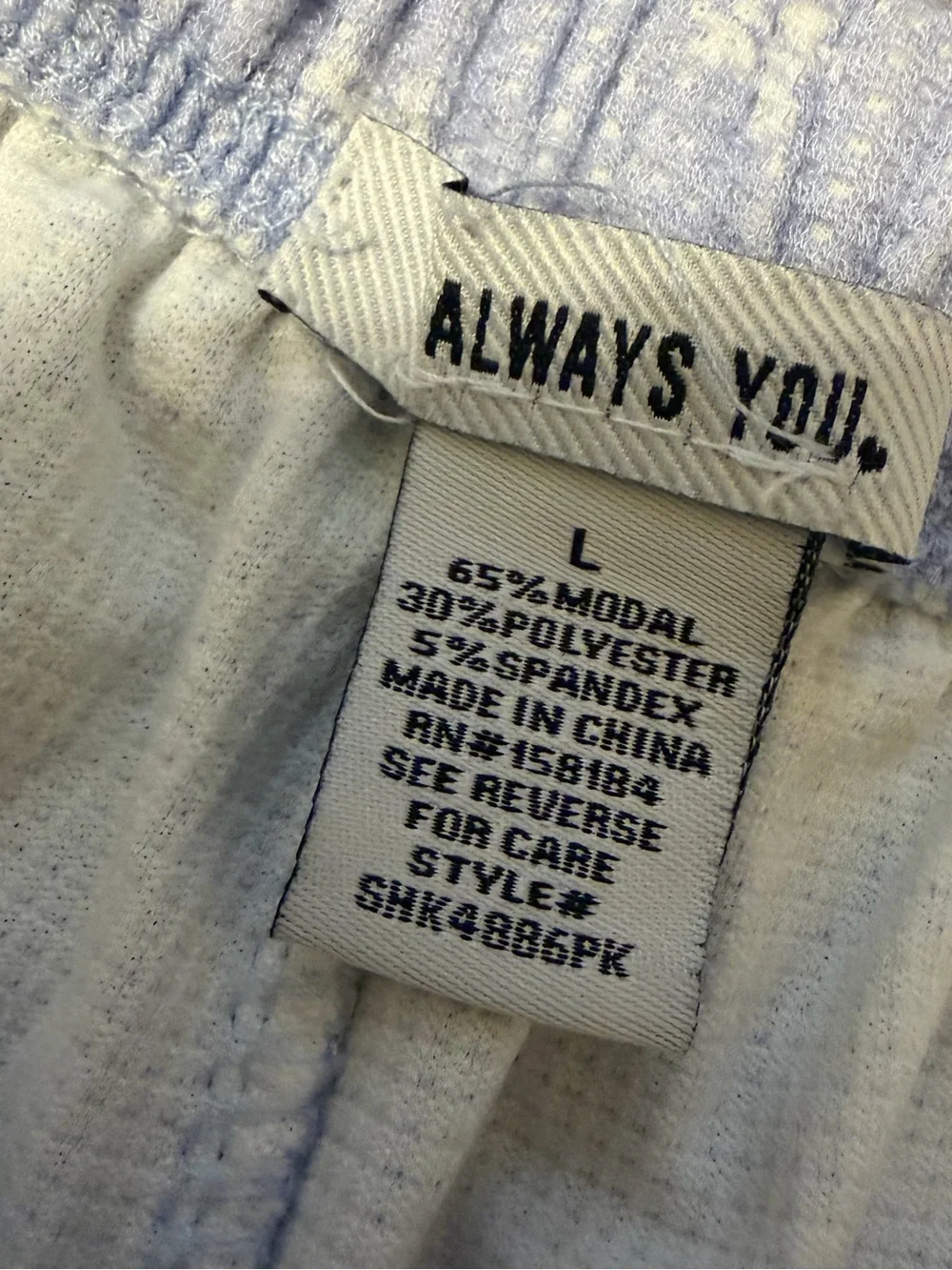 Always You Two-Pack Sleep Shorts in Light Blue Snowflake & White